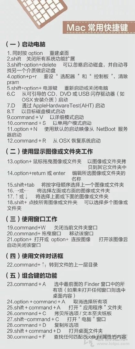 苹果MAC、Windows快捷键大全 包含Word、Excel、PPT以及PS快捷键