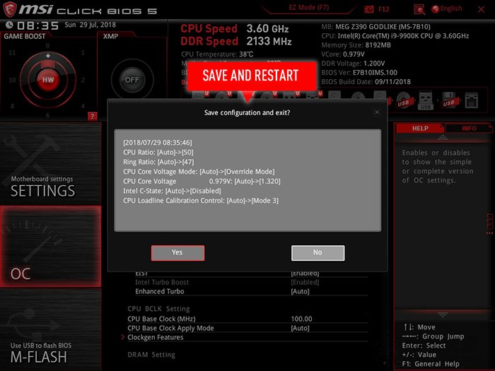 微星Z390主板：intel九代i5-9600K、i7-9700K、i9-9900K超频教程